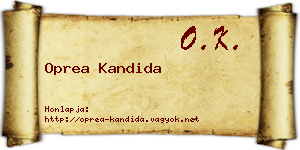 Oprea Kandida névjegykártya